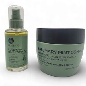 Luseta Rosemary Mint Hair Mask + Growth Oil Set – Repair, Strengthen,‎ Nourish